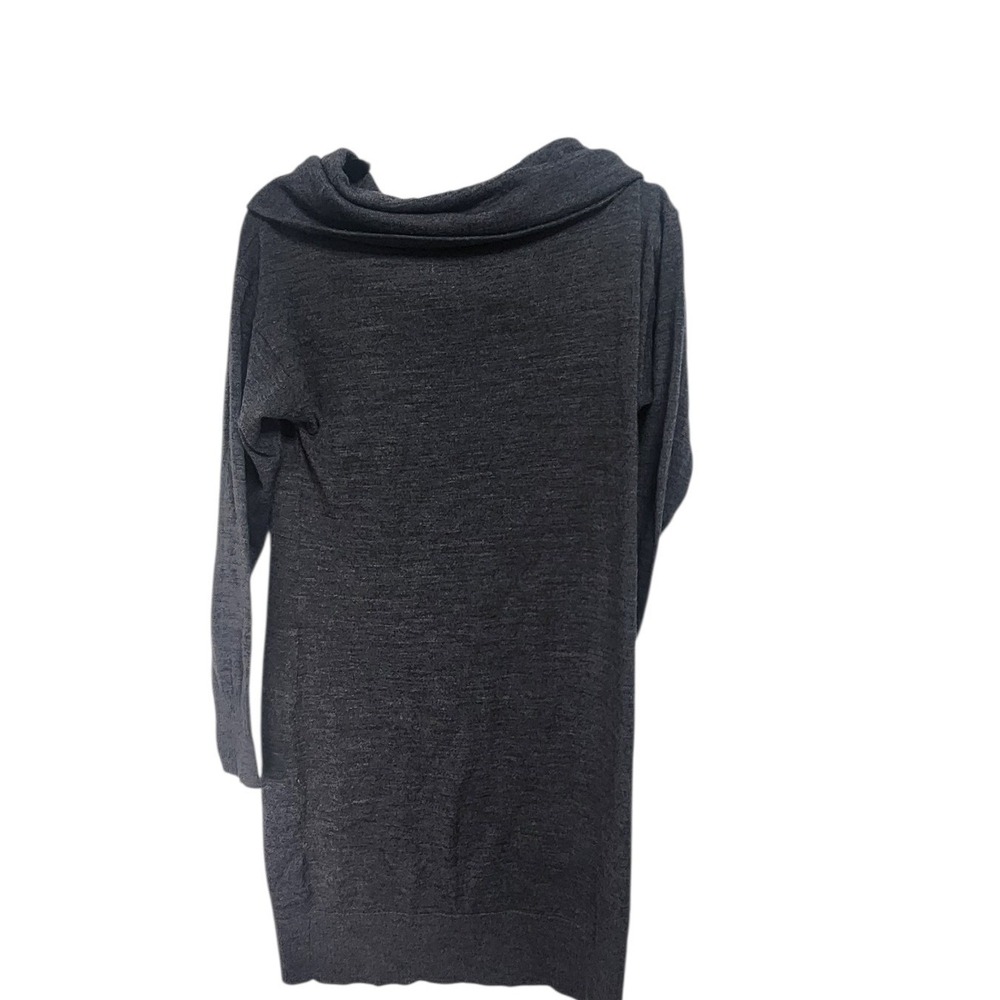 Ann Taylor Women's Charcoal Gray Cowl Neck Long Sleeve Sweater‎ Dress Size S - Picture 2 of 6